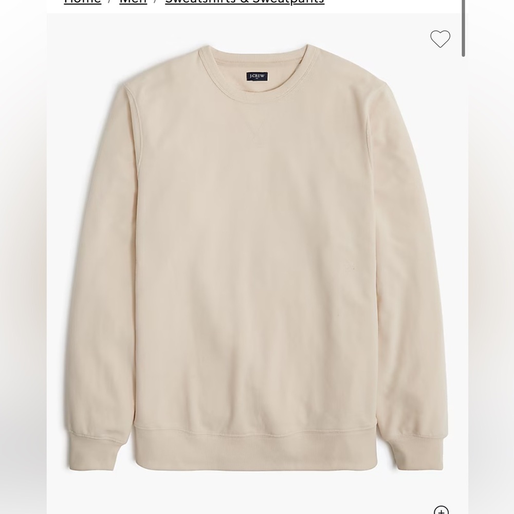 J. Crew Soft cotton blend crewneck sweatshirt